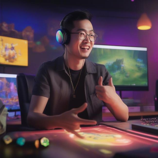 Bác Gấu Gaming chia sẻ bí kíp chơi game với khán giả