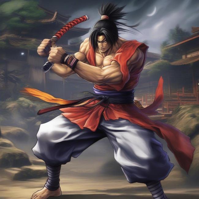 Chơi game Samurai Shodown 2 online: Chiến thắng ngoạn mục sau một pha phản đòn chính xác, thể hiện kỹ năng cao của người chơi.