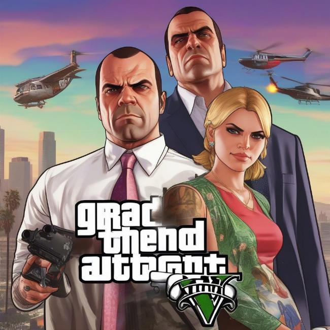 Hình ảnh bìa đĩa game GTA 5 trên PS4