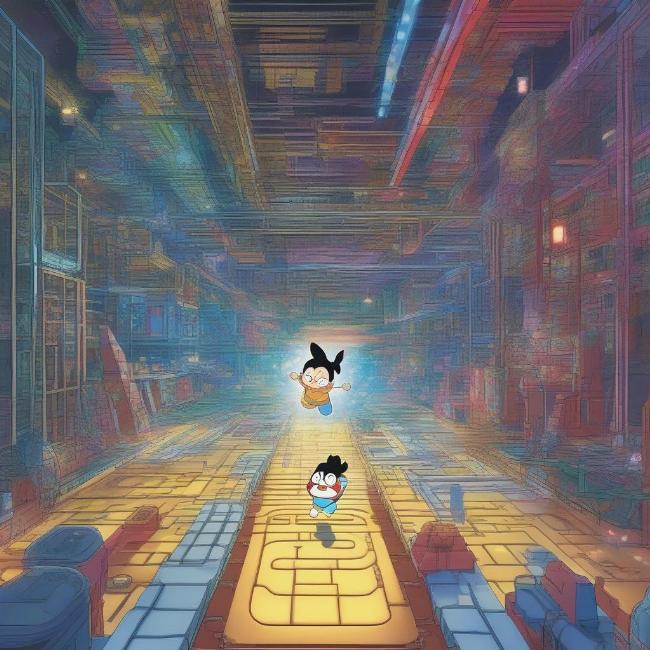 Doraemon và Nobita vượt chướng ngại vật