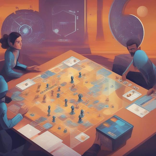 Khám phá thế giới future continuous board game - Hình ảnh minh họa các yếu tố chiến lược và dự đoán tương lai trong board game.