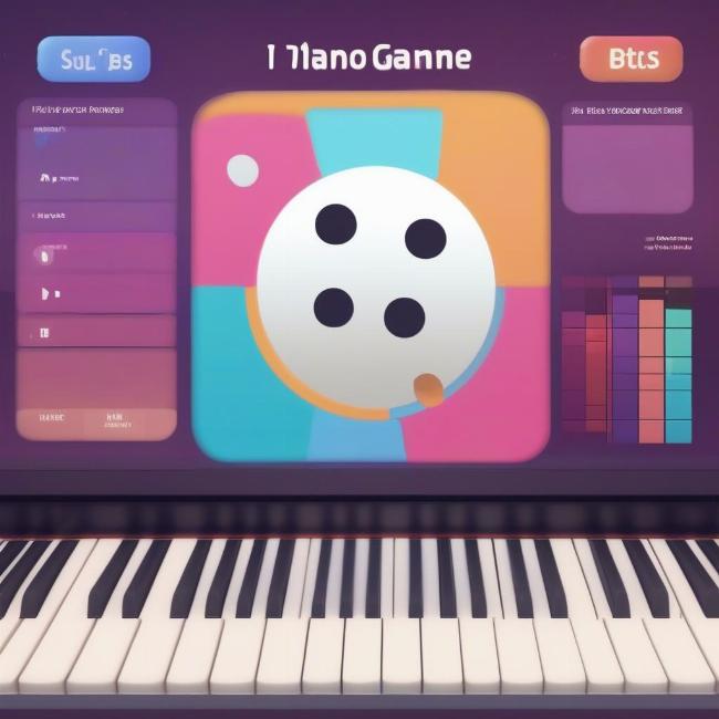 Giao diện hấp dẫn của game BTS Piano