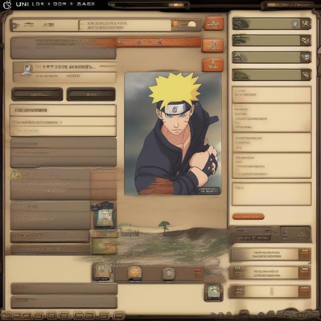 Naruto 2.5 Vui Game: Giao diện trò chơi