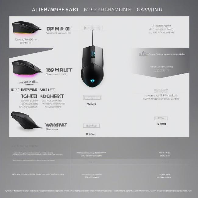 So sánh các dòng chuột gaming Alienware: AW610M, AW510M, và AW310M