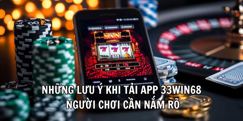 Những lưu ý khi tải app 33win68 người chơi cần nắm rõ