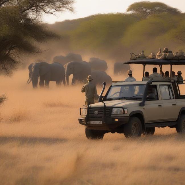 Trải nghiệm safari tuyệt vời tại Inyati Game Lodge với hướng dẫn viên chuyên nghiệp và xe jeep chuyên dụng.