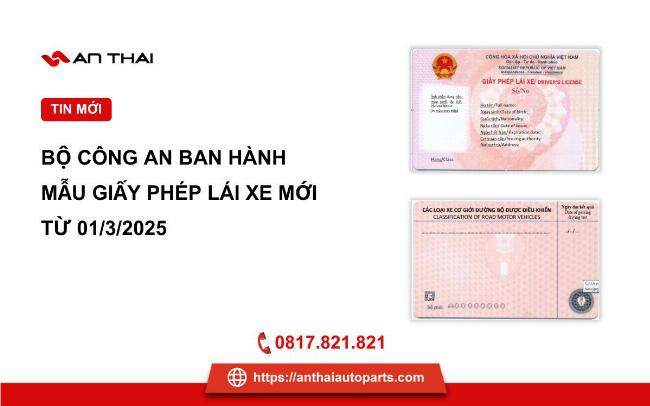 Một chiếc bằng lái xe ô tô định dạng PET mới, hiển thị thông tin rõ ràng và mã QR