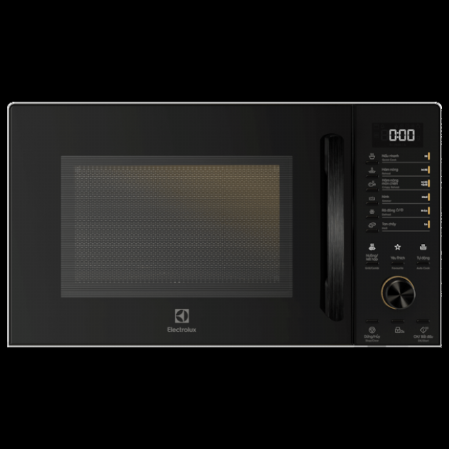 Minh họa sử dụng chức năng nướng với vỉ nướng trong lò vi sóng Electrolux