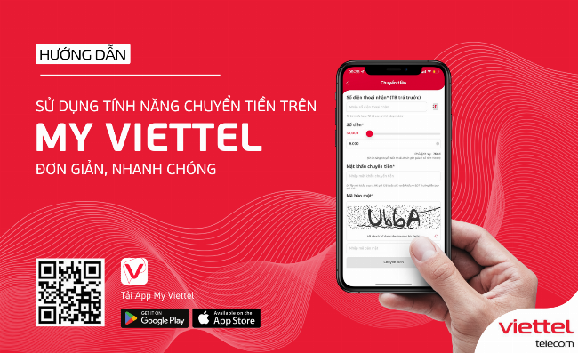 Giao dien ung dung my viettel de thuc hien chuc nang ban tien dien thoai viettel nhanh chong
