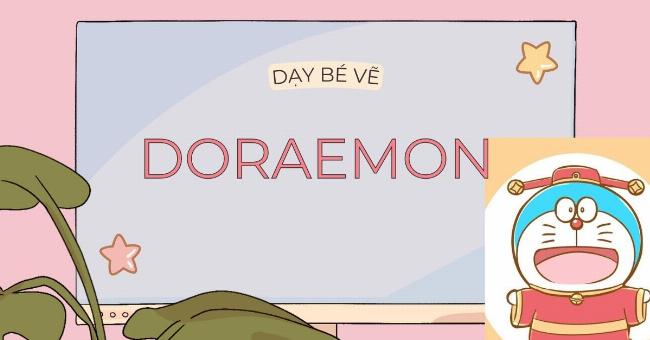 Hình ảnh hướng dẫn hoàn thiện bức vẽ Doraemon với các chi tiết như chuông và túi thần kỳ