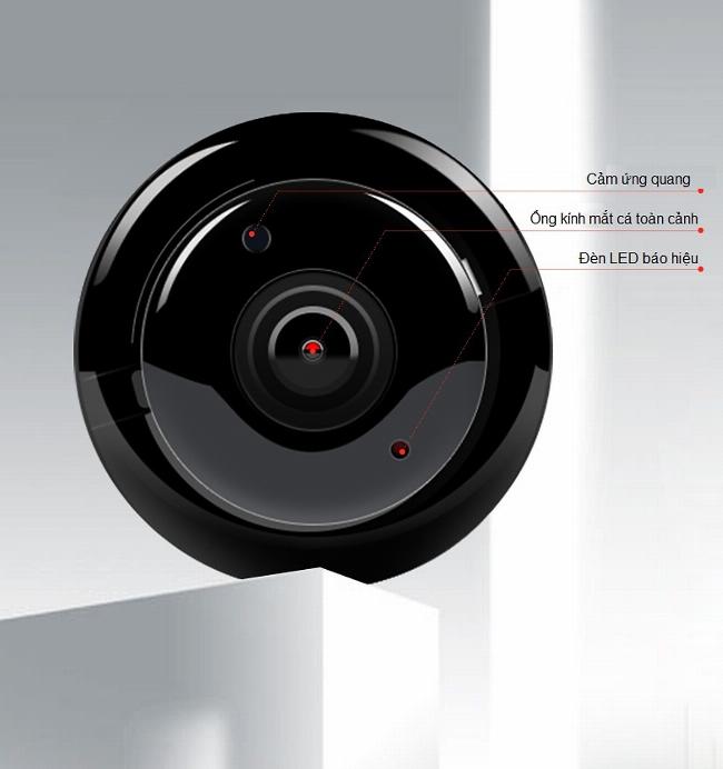 Giao diện ứng dụng V380 Pro với các tùy chọn cài đặt và xem camera đã kết nối