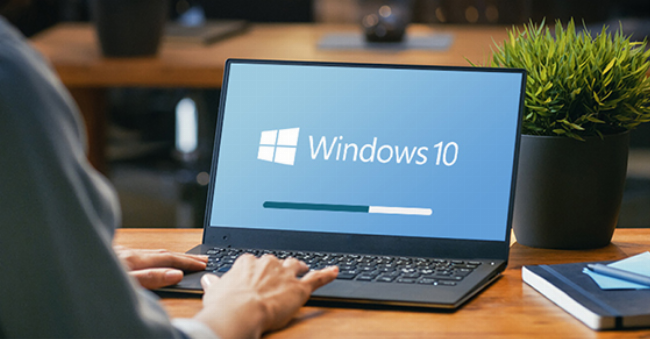 Màn hình quá trình cài đặt Windows 10 cơ bản hiển thị trên máy Mac