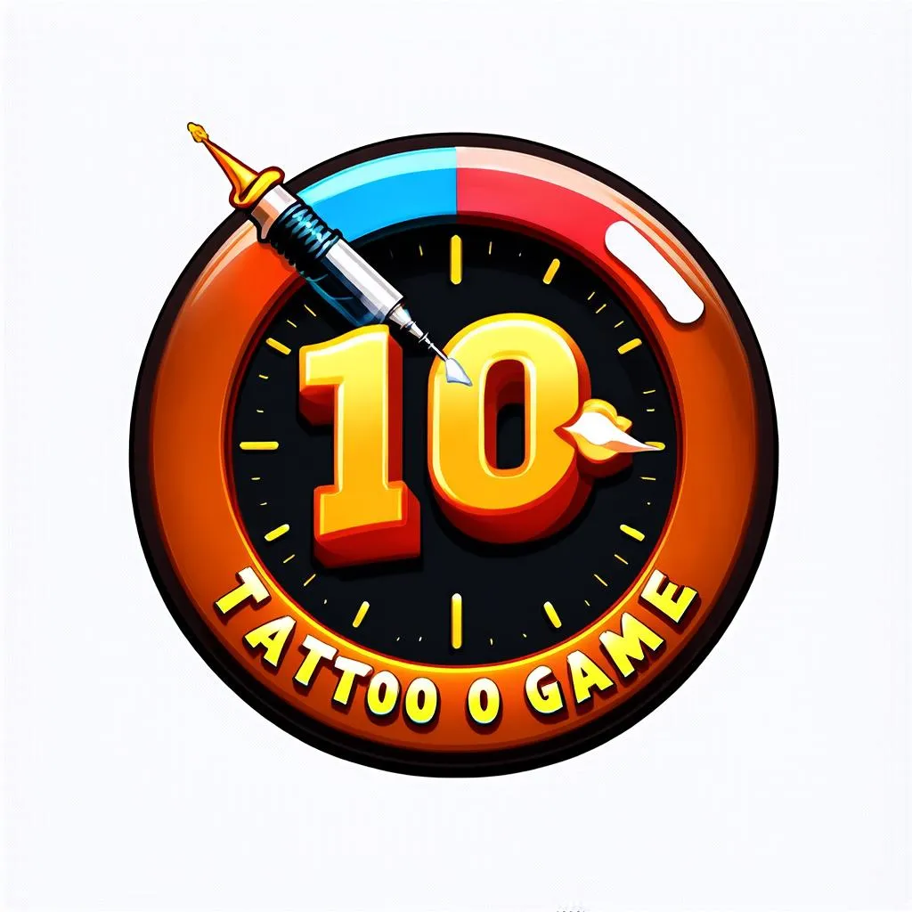 Logo trò chơi xăm hình 10 giây