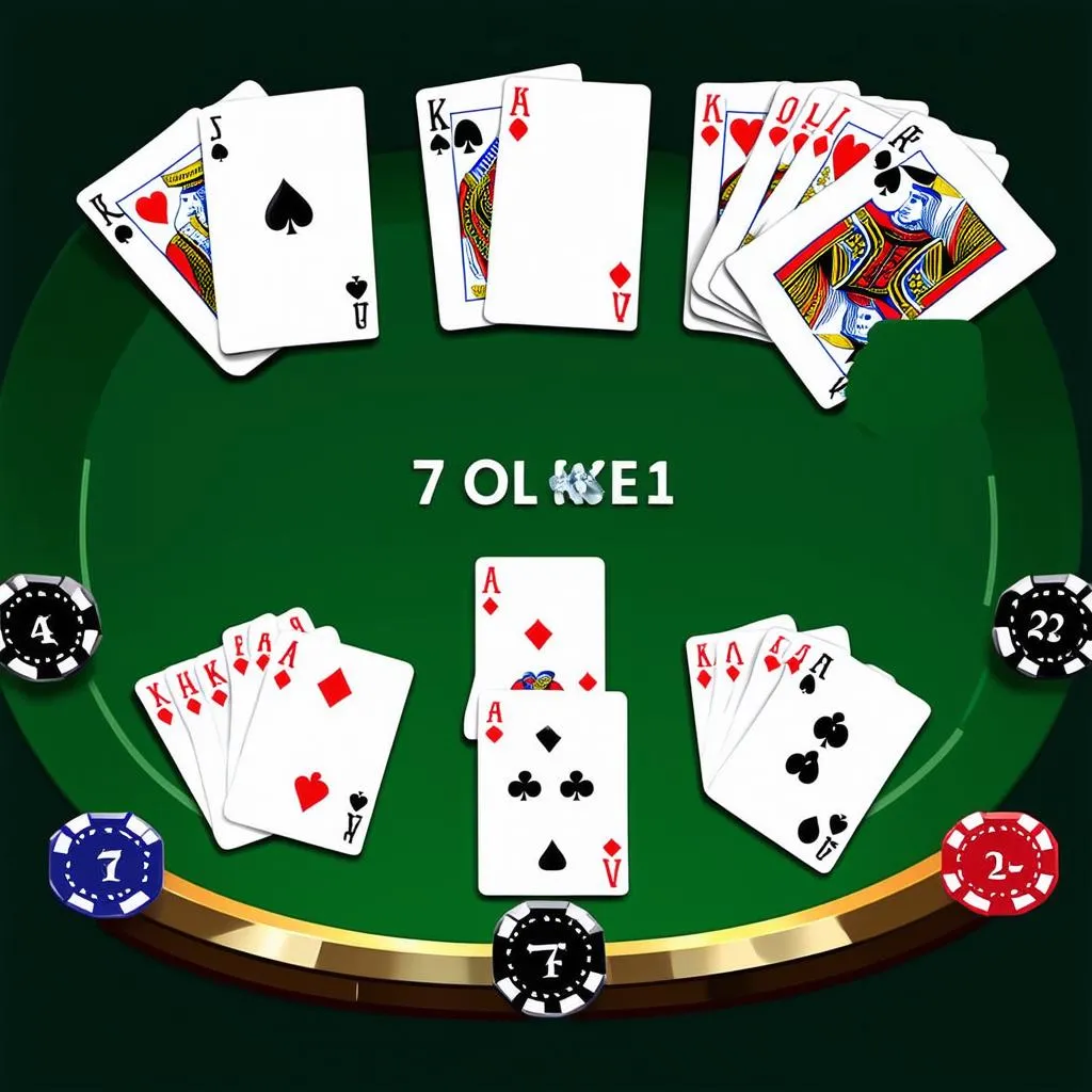 Các hand bài mạnh trong 7 card poker