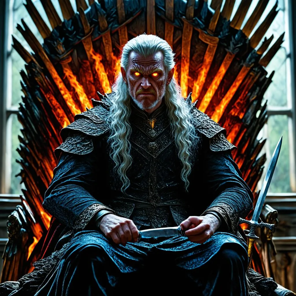 Aerys II Targaryen trên Iron Throne