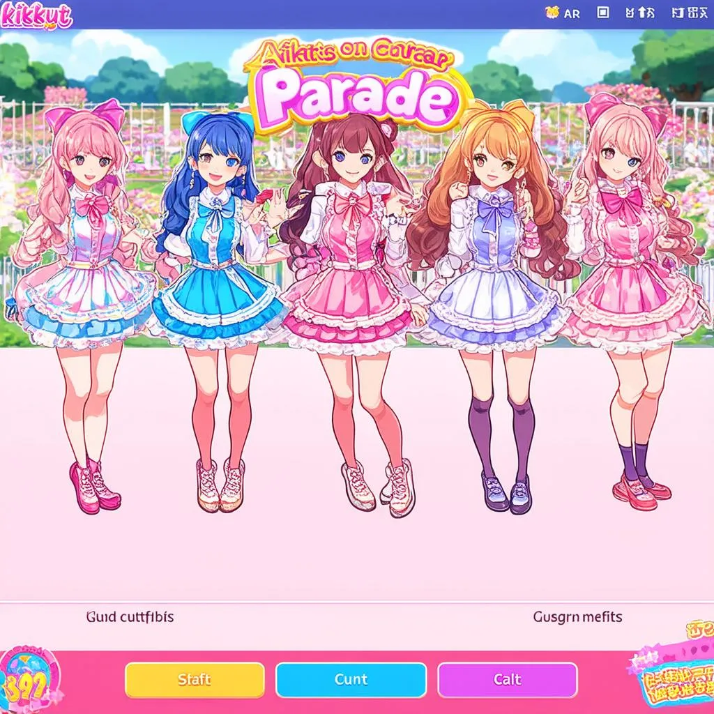 Hình ảnh gameplay của Aikatsu on Parade