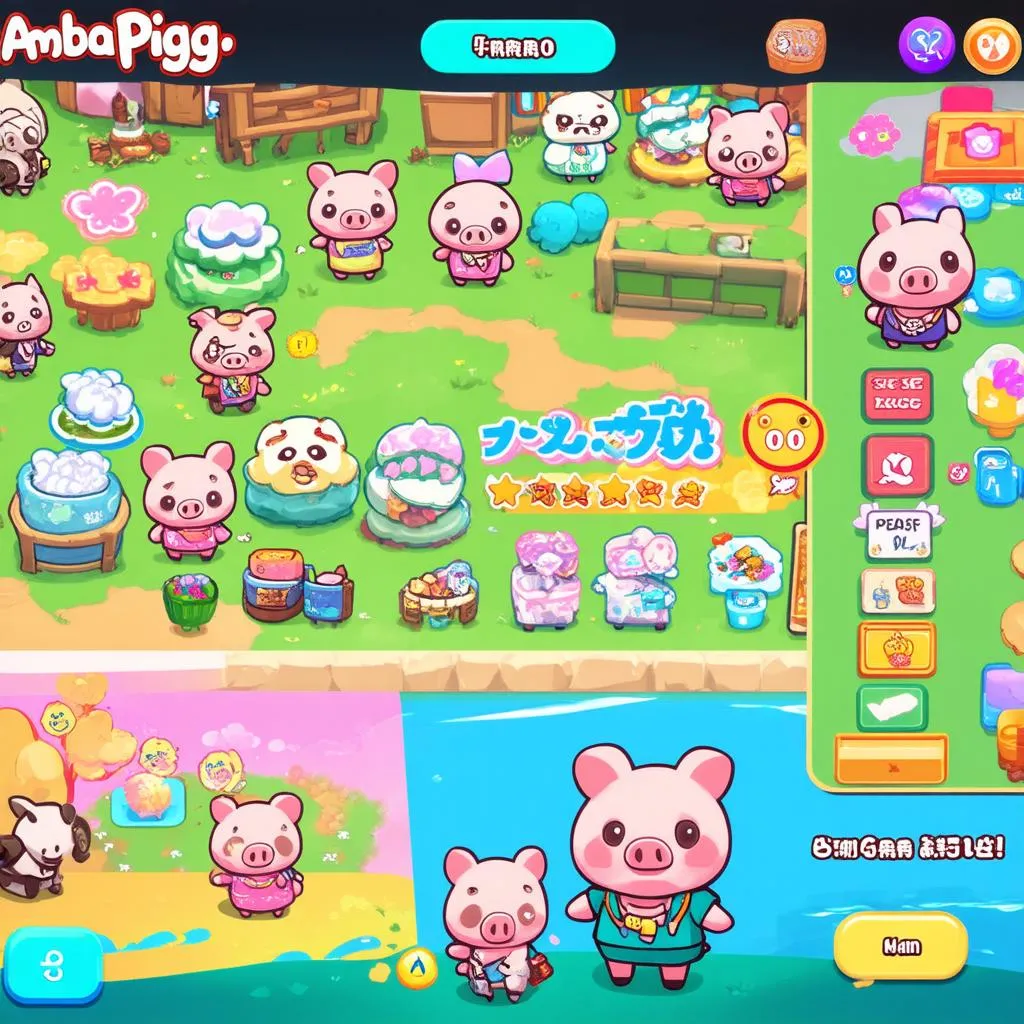 Giao diện game Ameba Pigg