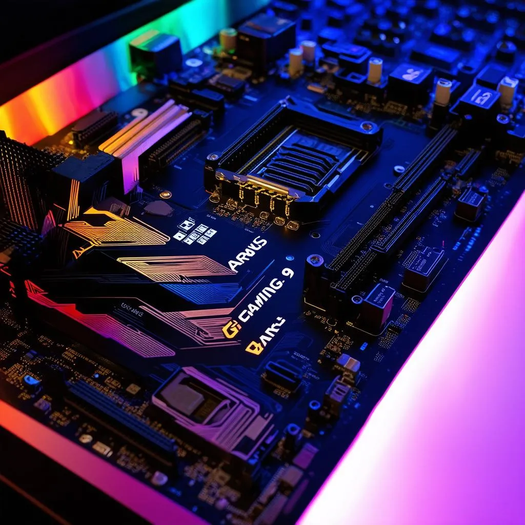 Bo mạch chủ Aorus Gaming 9 Z270 với dải đèn RGB