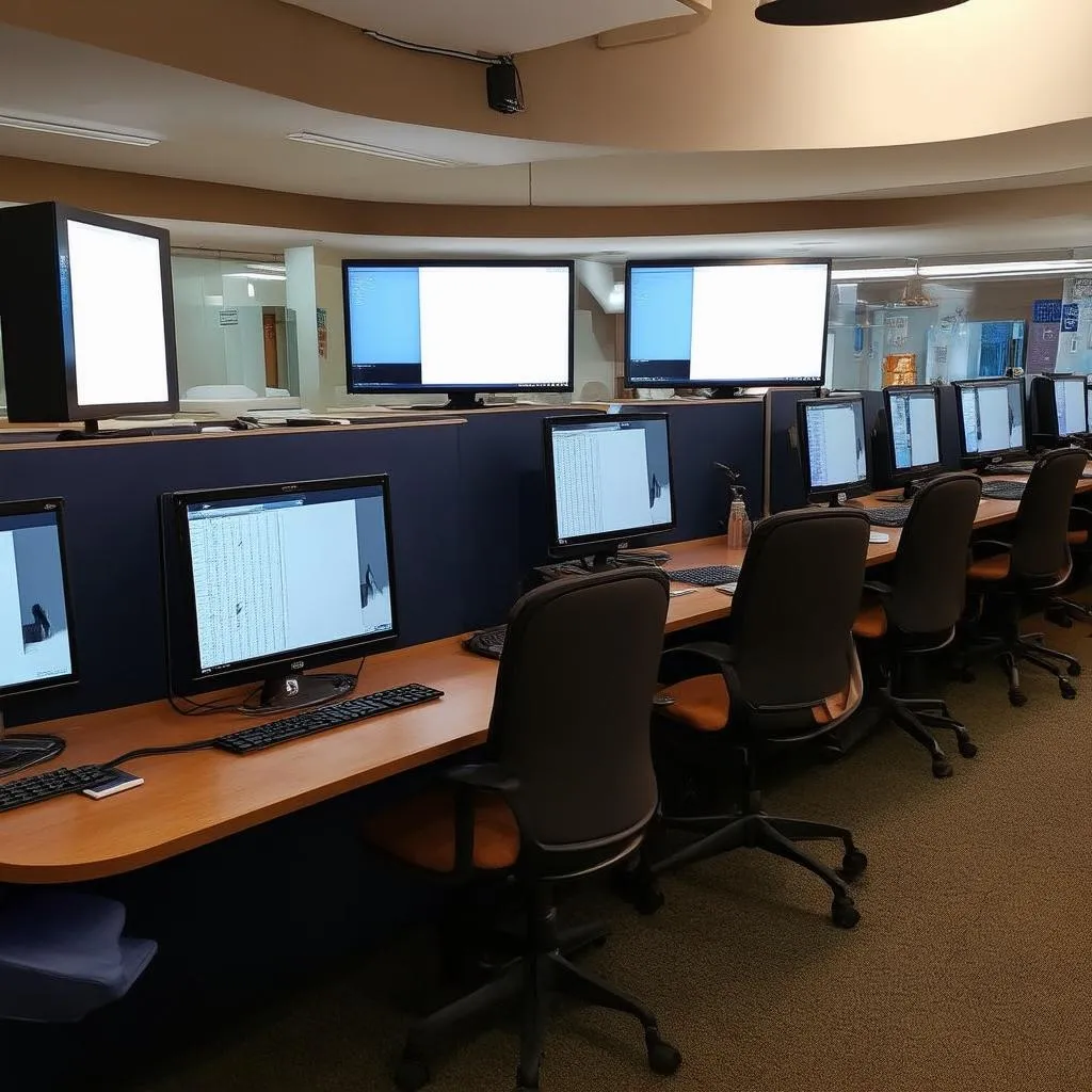 Arranging computers in internet cafe