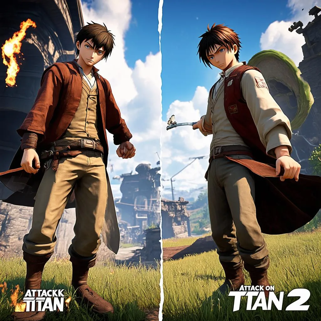 So sánh đồ họa game attack on titan