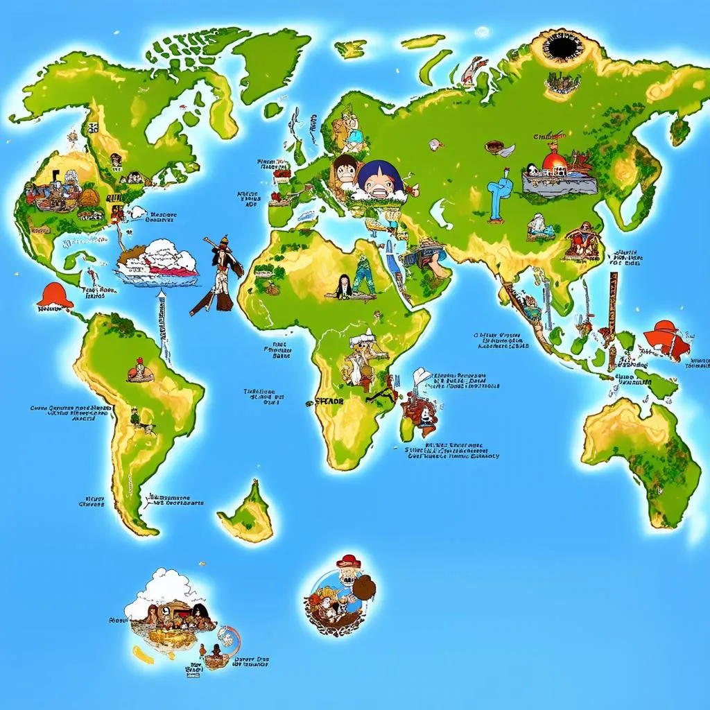 One Piece world map