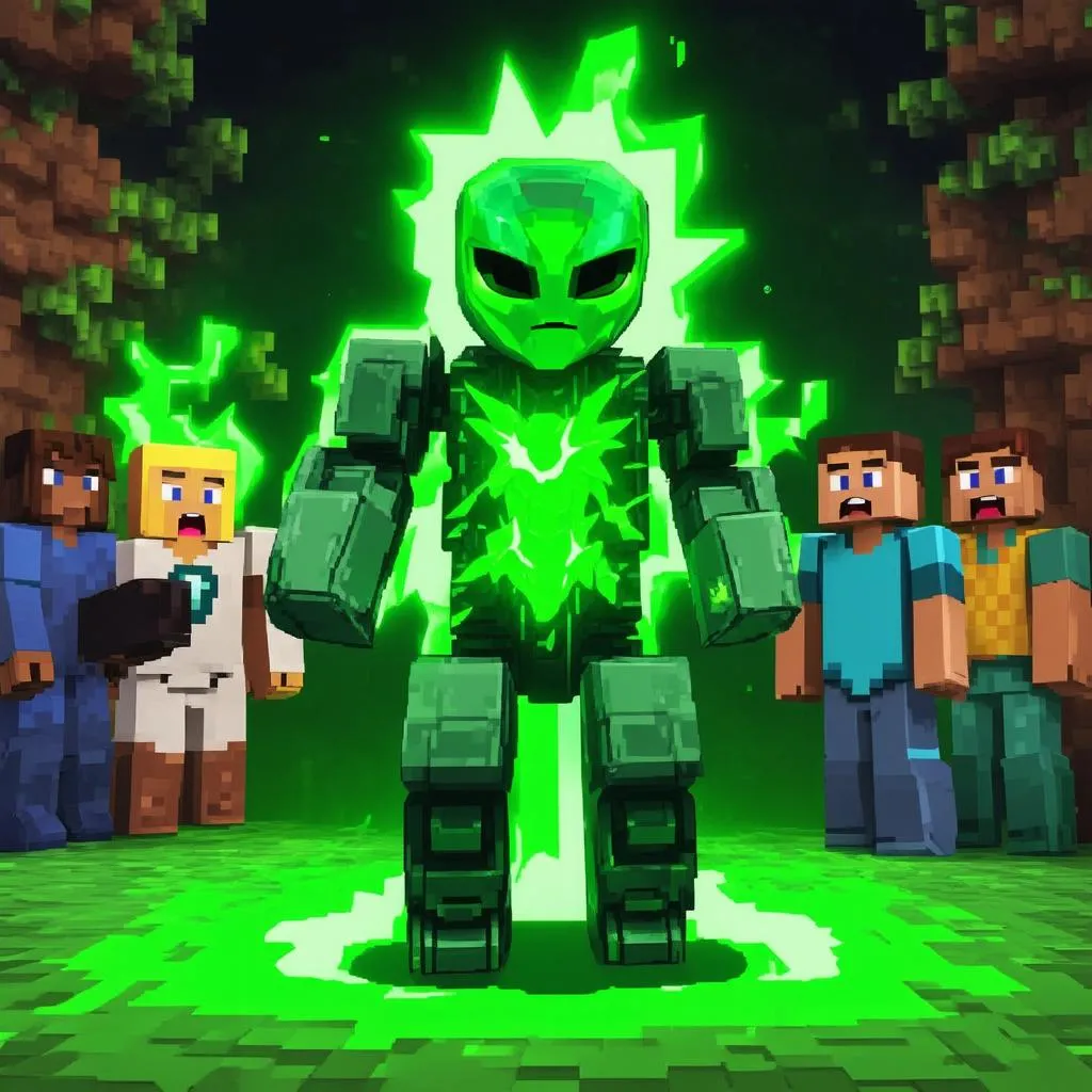 Biến hình thành alien trong Minecraft