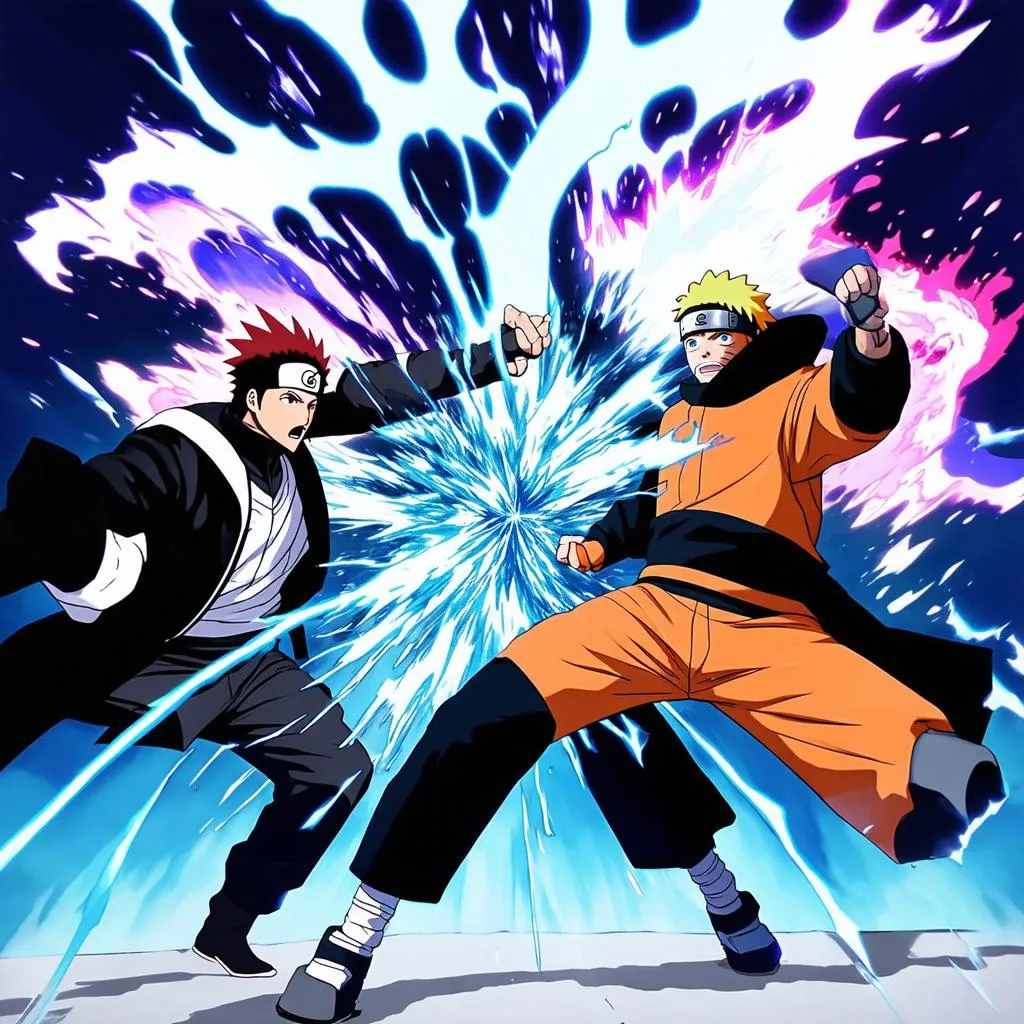 Bleach and Naruto Characters in Battle