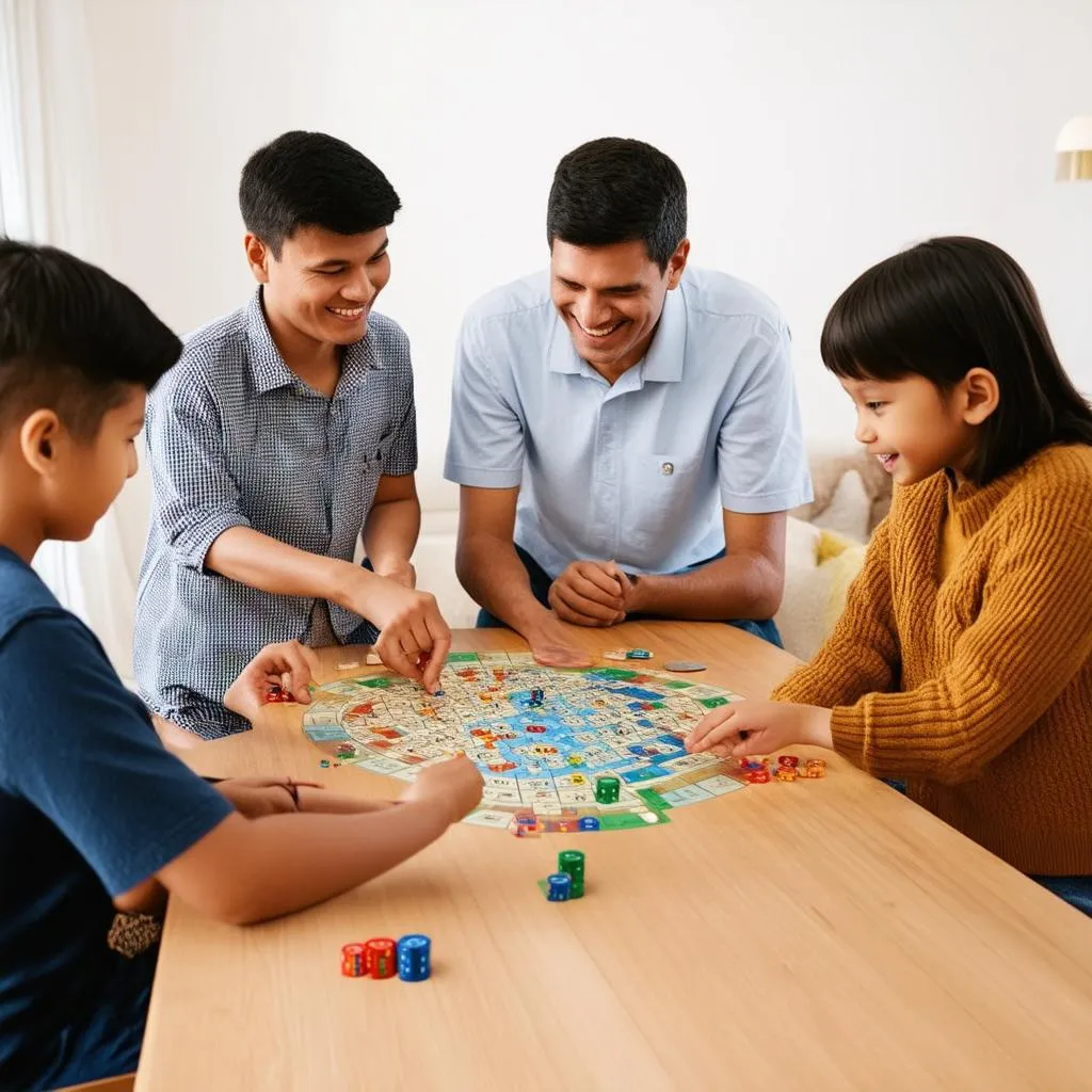 Gia đình cùng chơi board game