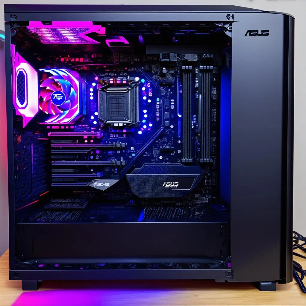 Bo mạch chủ Asus B360 Plus Gaming và các linh kiện khác