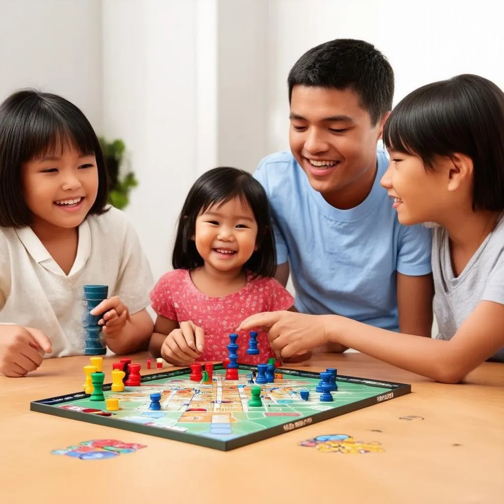 Gia Đình Vui Vẻ Bên Board Game