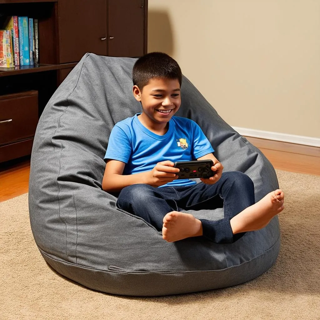 Boy Playing Handheld