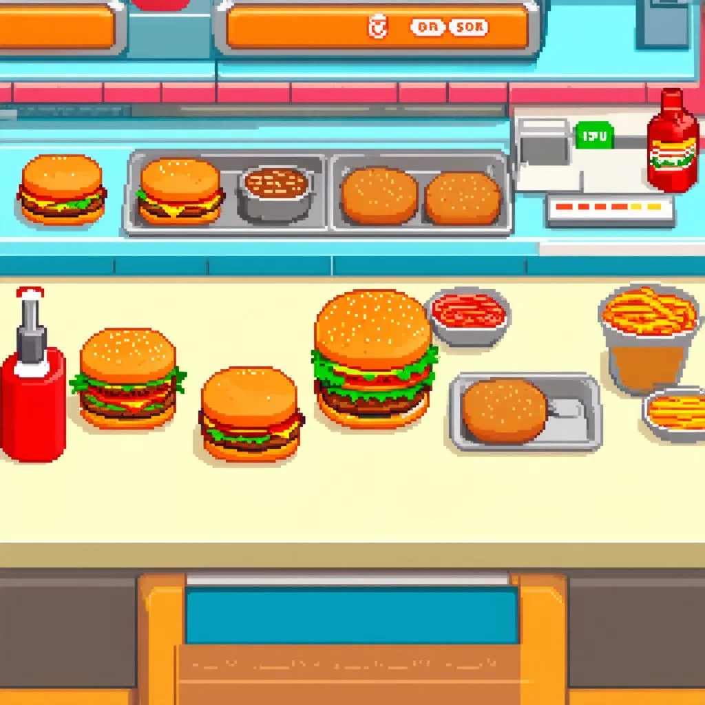 Game bán hamburger nhịp độ nhanh