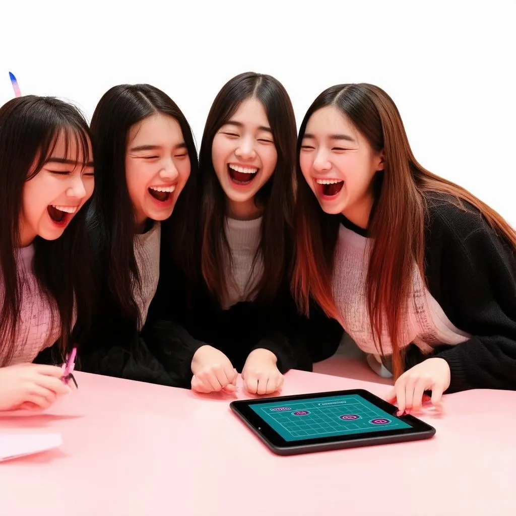 Các Cô Gái Đang Vui Vẻ Với Blackpink Quiz Game