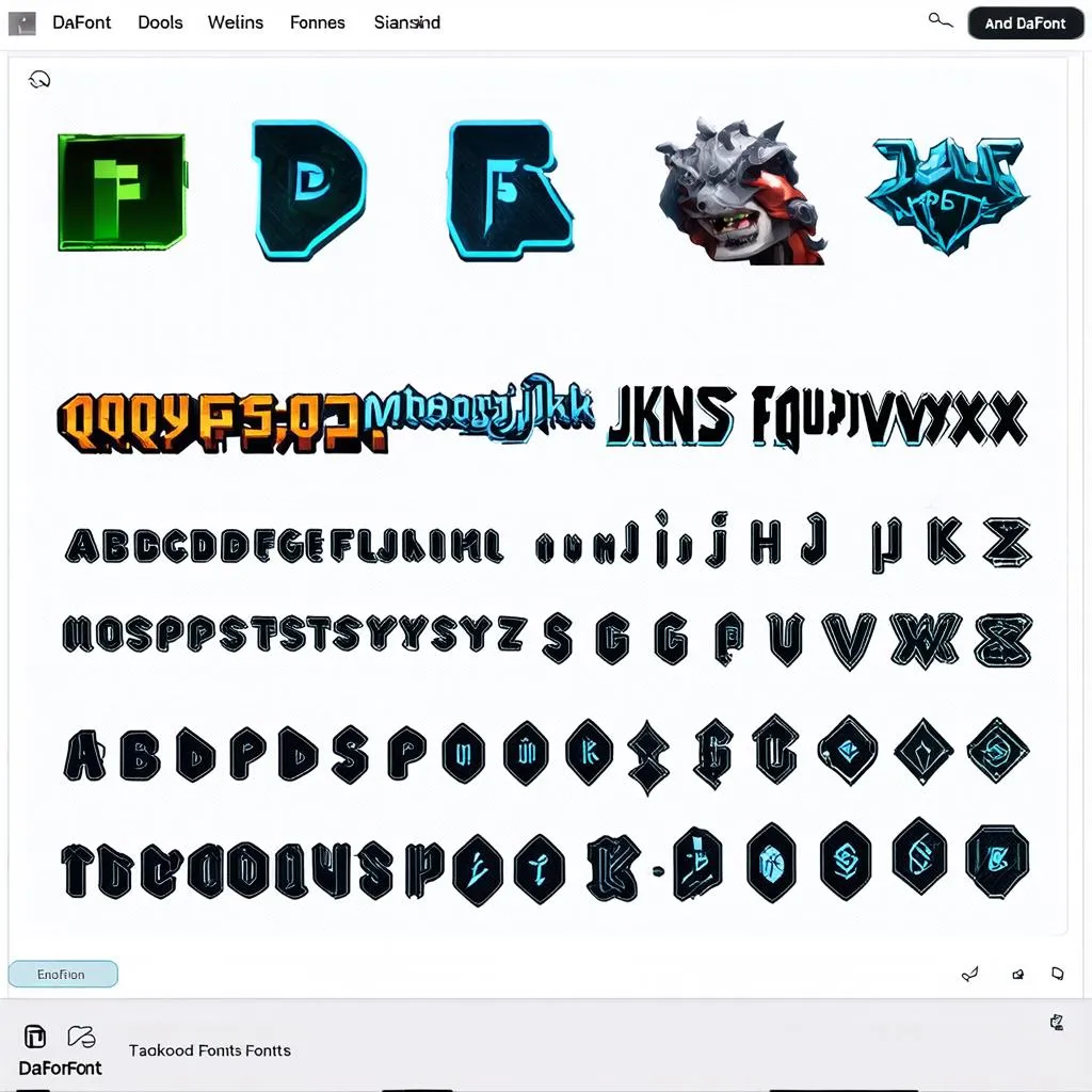 Gaming fonts creation tools