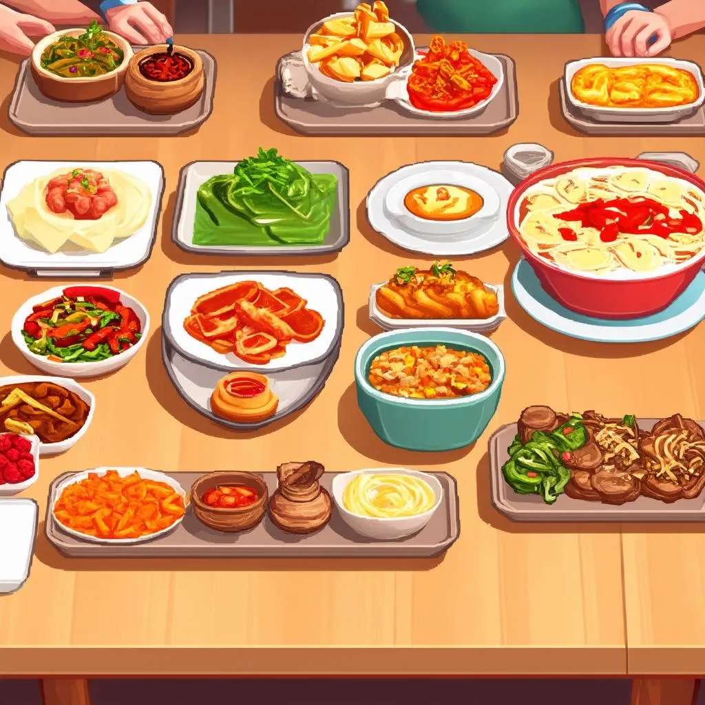 delicious food in cooking game