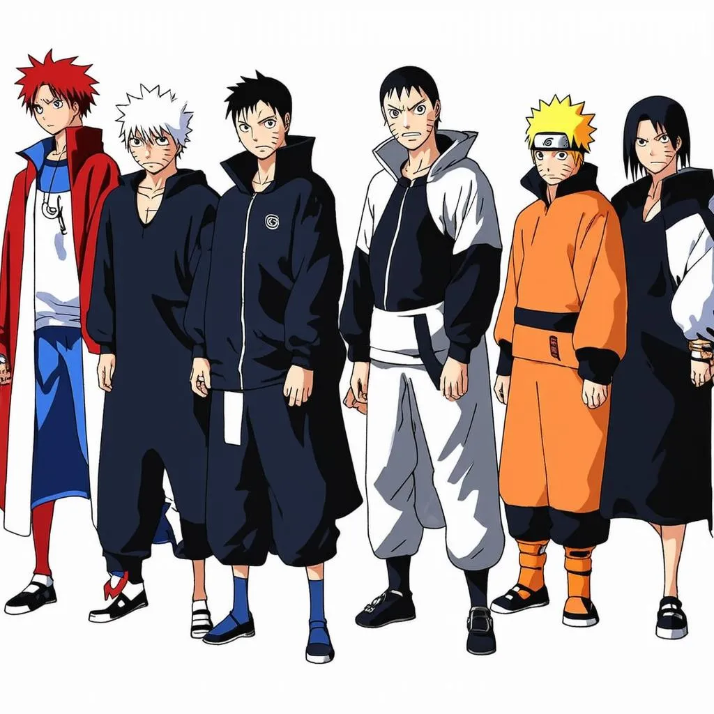 Các nhân vật trong Bleach và Naruto