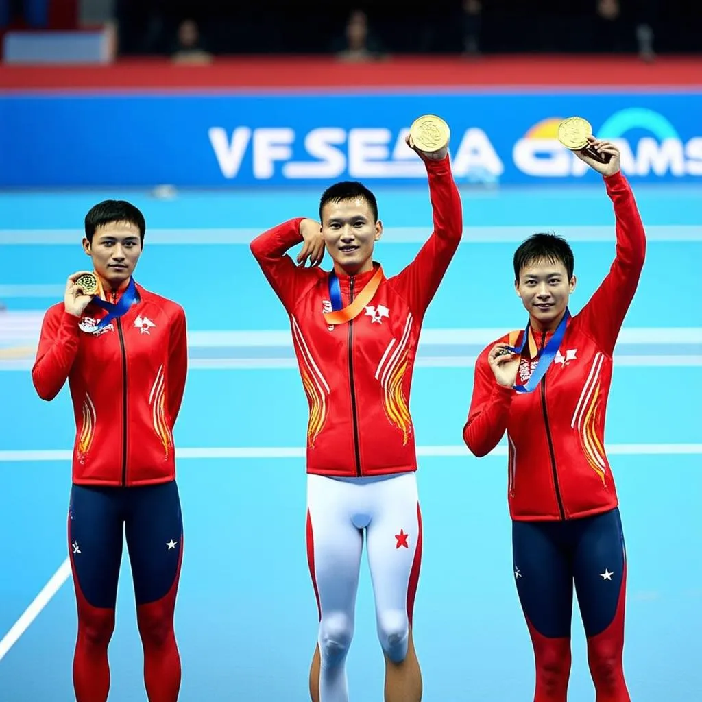 Các vận động viên Việt Nam giành huy chương vàng SEA Games