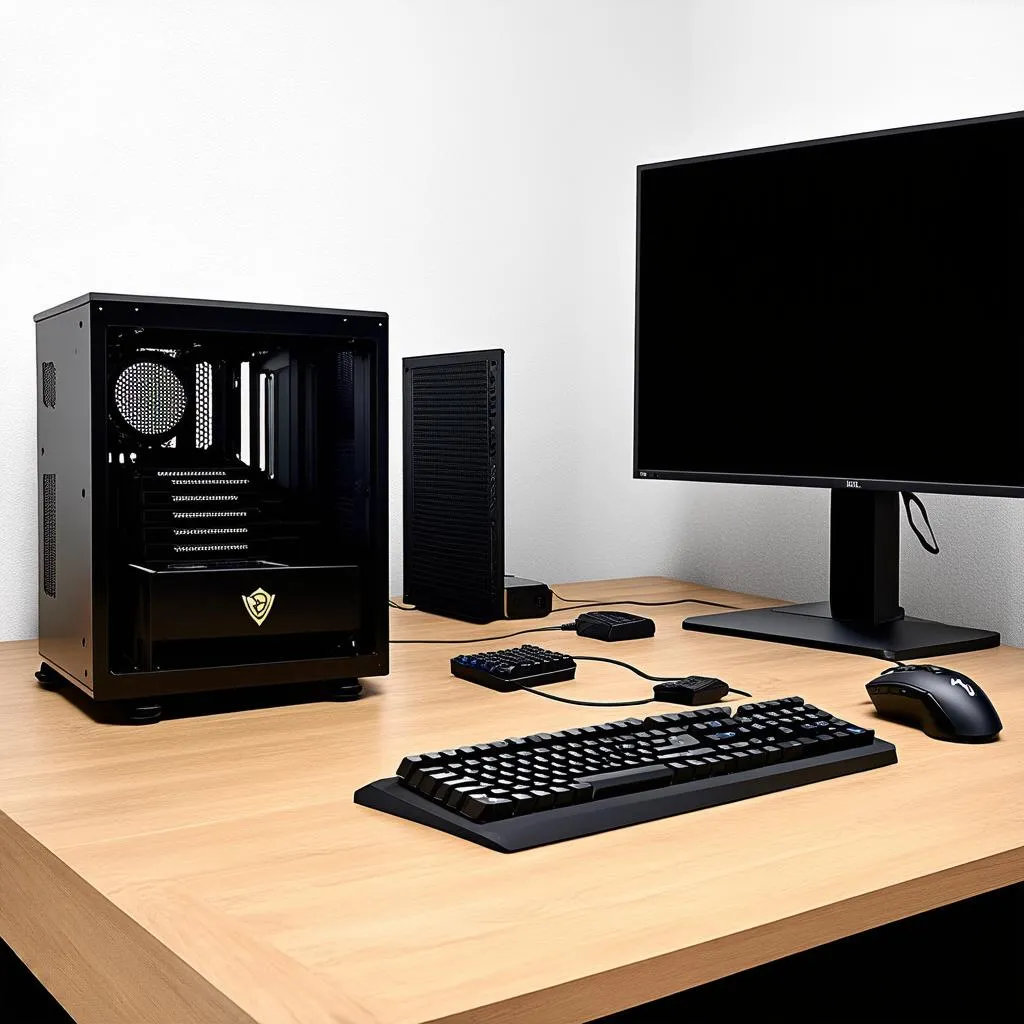 Case Golden Field N55B Gaming Setup