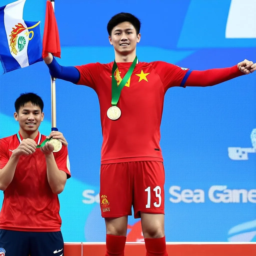 Cầu thủ nhận huy chương vàng SEA Games 32