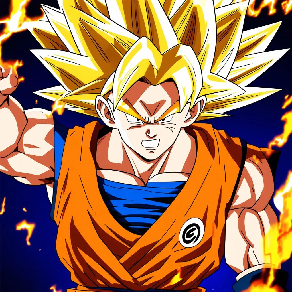 Goku Super Saiyan 3 trong 7 viên ngọc rồng