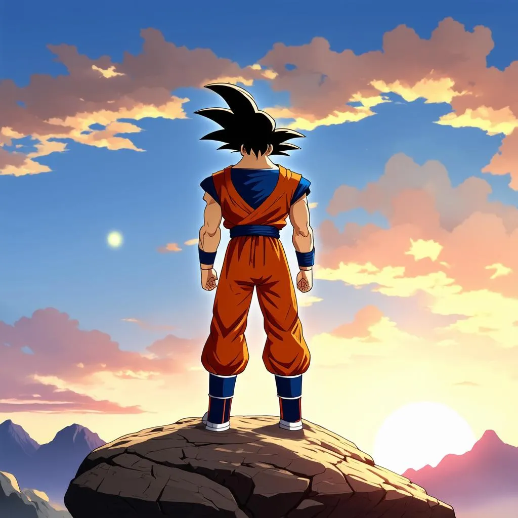 Goku ngắm hoàng hôn