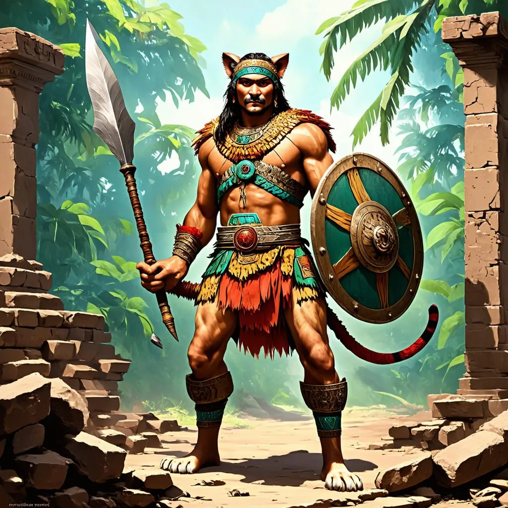 Maya Jaguar Warrior