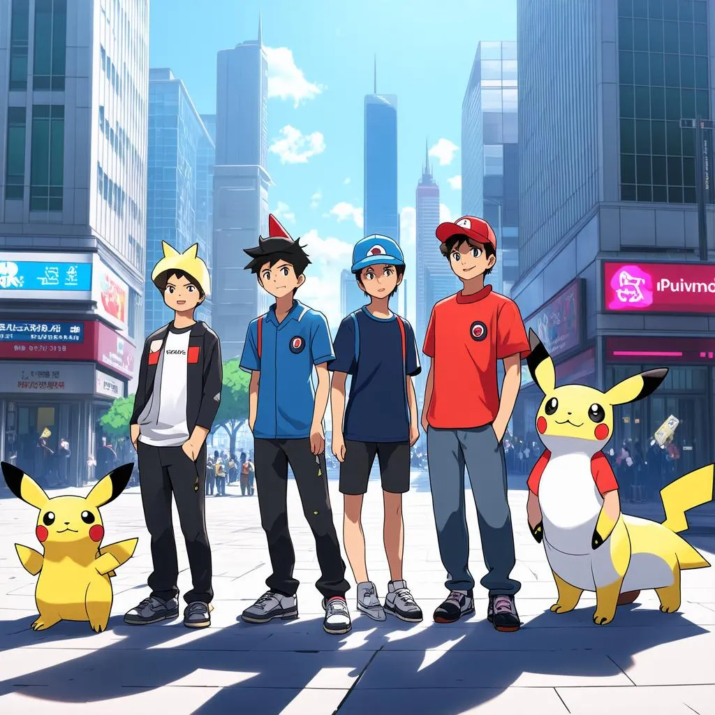 Pokemon Trainers in the City