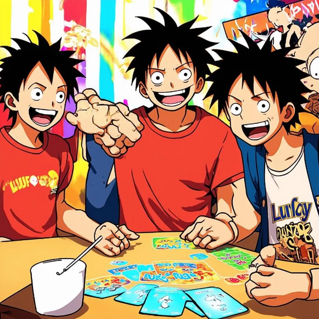 Chơi game Luffy cùng bạn bè