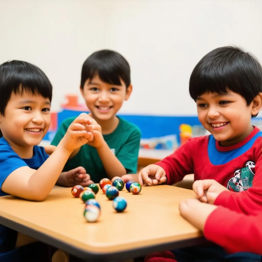 Trẻ em chơi game magic marbles