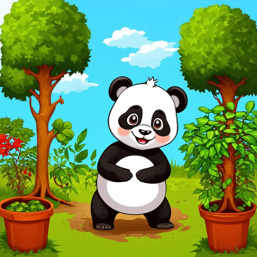 Trải nghiệm game nông trại gấu trúc