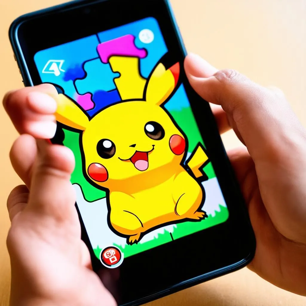 Playing Pikachu Puzzle Game