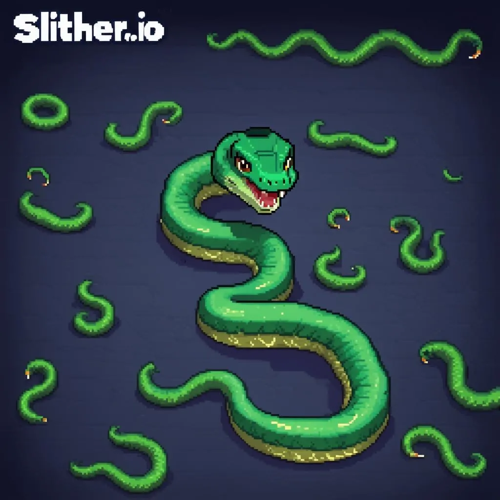 Con rắn khổng lồ trong Slither.io