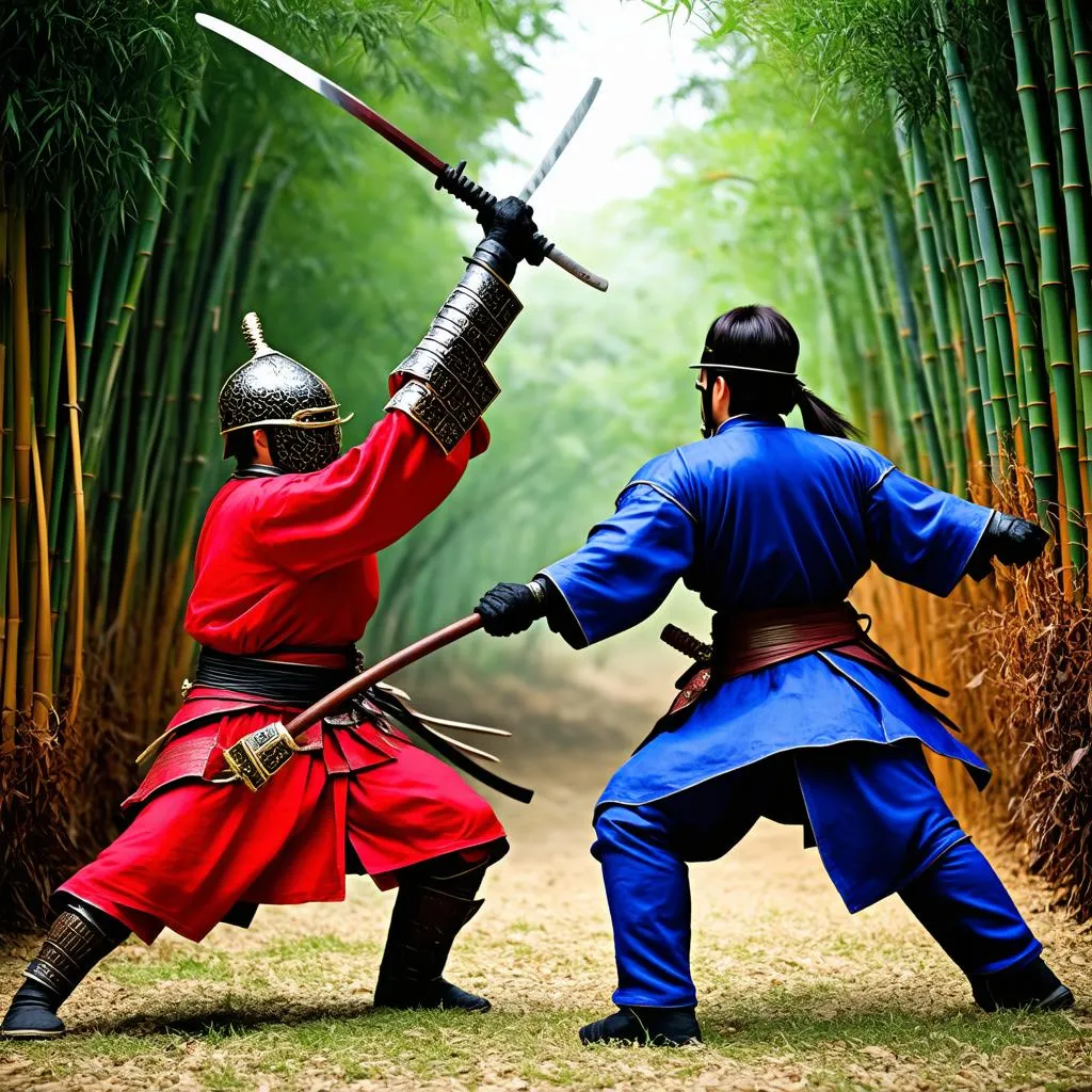 Epic samurai battle