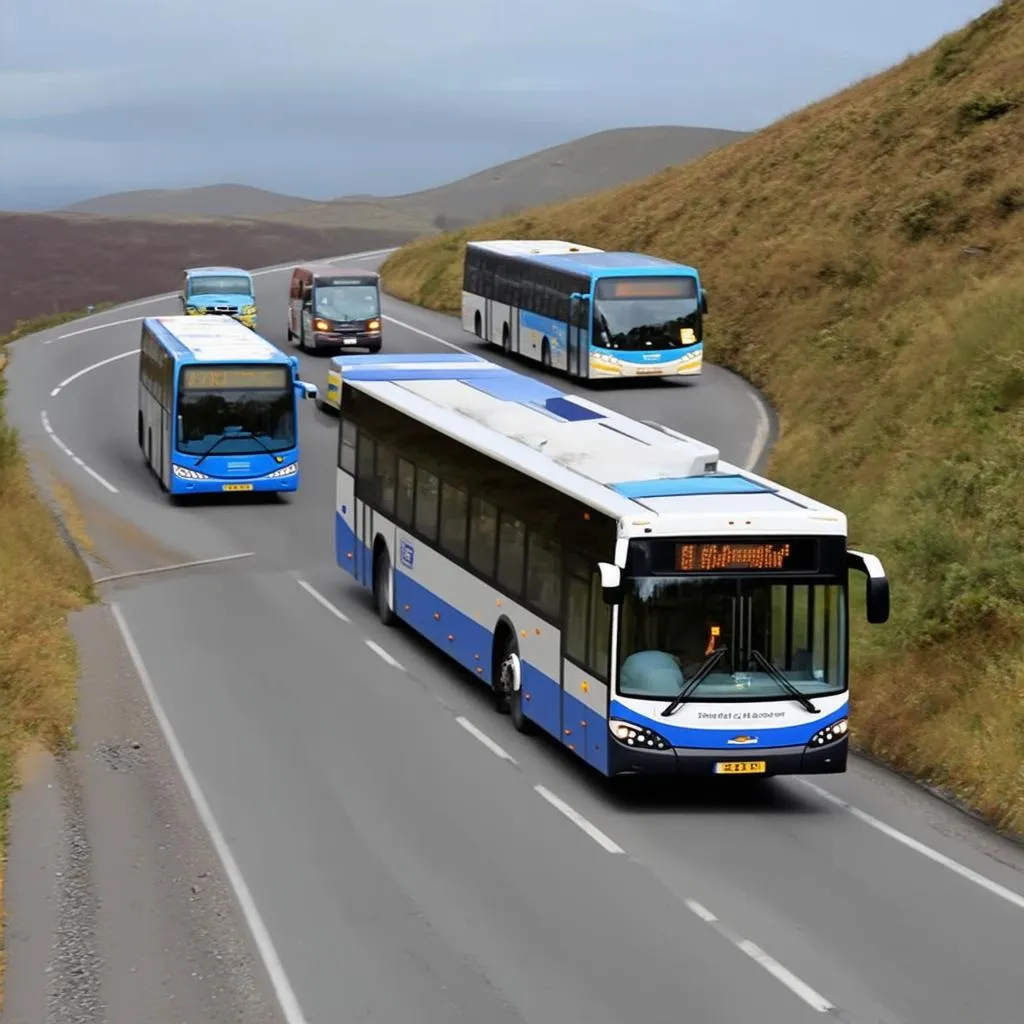 Thrilling bus race